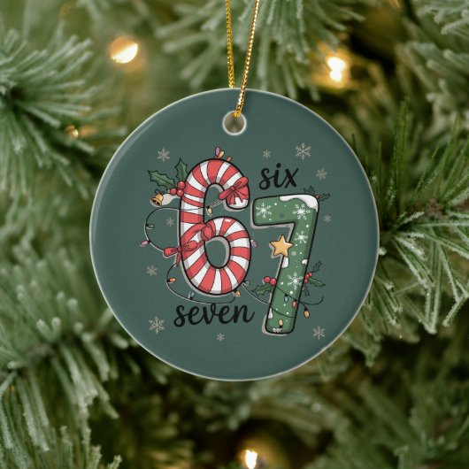 Décoration En Céramique 67 Christmas Lights Six Seven Holiday Funny Meme (Arbre)