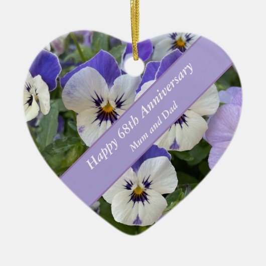 Décoration En Céramique 68e anniversaire modifiable (Devant)