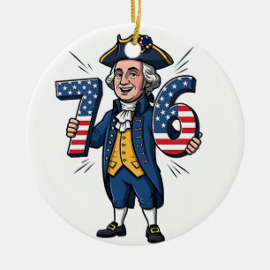 Décoration En Céramique 6-7 7-6 George Washington Six Sept Mème 67 Tendanc