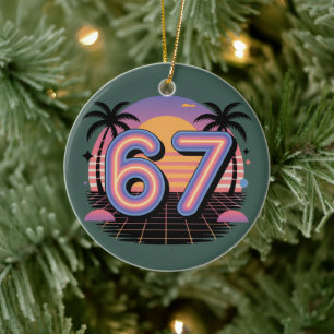 Décoration En Céramique 6 7 Six Seven Vaporwave Gen Z Alpha Mème