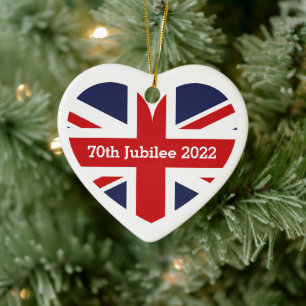 Décoration En Céramique 70e Jubilé 2022 / Drapeau de l'Angleterre
