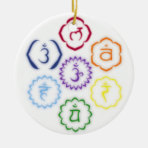 Décoration En Céramique 7 canalisation Chakras en cercle