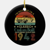 Décoration En Céramique 80e anniversaire Cadeaux pour hommes papa Retro Vi (Dos)