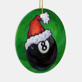 Décoration En Céramique 8 Ball Noël Vert (Droite)