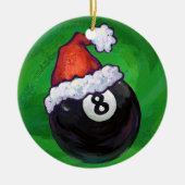 Décoration En Céramique 8 Ball Noël Vert (Devant)