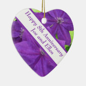 Décoration En Céramique 8e anniversaire, Clematis (Droite)