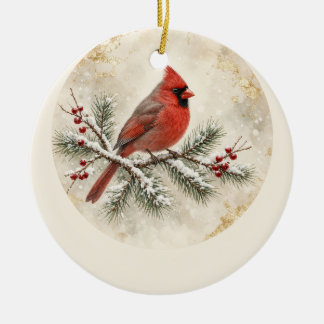 Décoration En Céramique À la Mémoire Affectueuse Cardinal Noël Personnalis