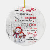 Décoration En Céramique À ma fille de papa (Dos)