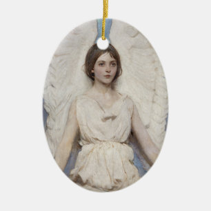 Décoration En Céramique Abbott Thayer Ange Ancien Art Fin Victorien