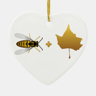 Décoration En Céramique Abeille plus une feuille = une abeille d'érable