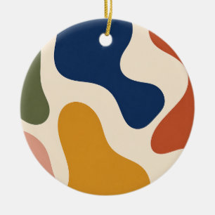 Décoration En Céramique Abstract Boho Mid Century Modern Art Ornament