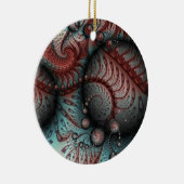 Décoration En Céramique Abstract Fantasy Fractal Balls Brown Blue Circle (Droite)
