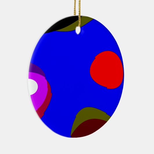 Décoration En Céramique Abstrait 309 - Bleu rouge noir violet (Droite)