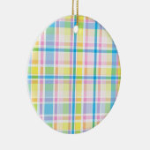 Décoration En Céramique Accessoires motifs écossais rose jaune (Droite)