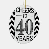 Décoration En Céramique Acclamations à 40 ans (Droite)