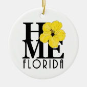 Décoration En Céramique ACCUEIL Floride Hibiscus jaune (Devant)