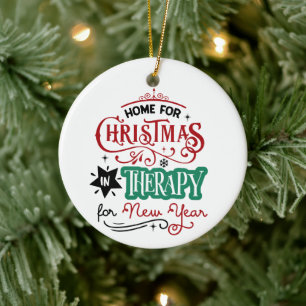 Décoration En Céramique Accueil Pour Noël et Thérapie Funny Sarcastique