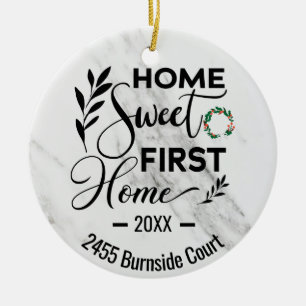 Décoration En Céramique Accueil Sweet First Home 2022 Adresse personnalisé