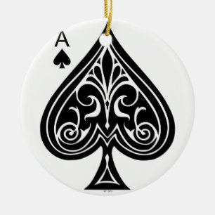 Décoration En Céramique Ace of spades, playing card, poker, blackjack