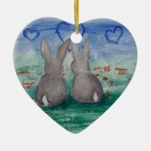 Décoration En Céramique Aceo de Lovin de lapin