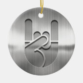 Décoration En Céramique Acier de main de roche (Devant)