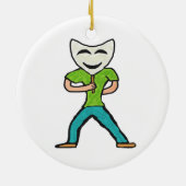 Décoration En Céramique Acteur agissant avec masque (Dos)