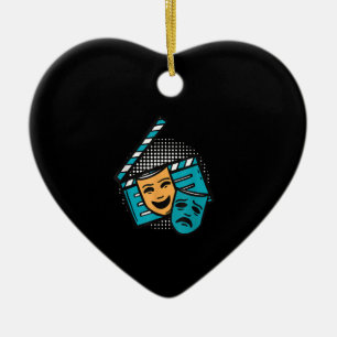 Décoration En Céramique Acteur de théâtre de masques du Clapperboard par