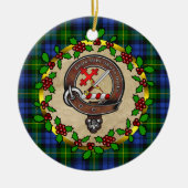 Décoration En Céramique Adam Clan Badge & Tartan Noël personnalisé (Devant)