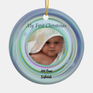 Décoration En Céramique Add Your Photo Multicolor Ceramic Ornament