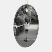 Décoration En Céramique Ado Fille Longboarder (Droite)