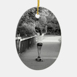 Décoration En Céramique Ado Fille Longboarder