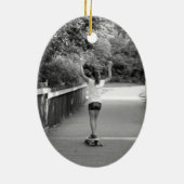 Décoration En Céramique Ado Fille Longboarder (Dos)