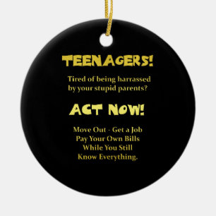 Décoration En Céramique Adolescents drôles agissent maintenant blague
