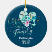 Décoration En Céramique Adopté / Birth Announcement (Dos)