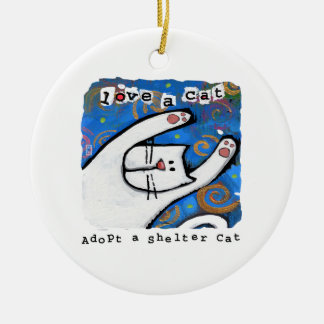 Décoration En Céramique Adoptez un chat abrité, Aimez un chat