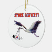 Décoration En Céramique Adoption coréenne - Livraison de la cigogne (Gauche)