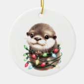 Décoration En Céramique adorable Otter de Noël (Devant)