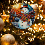 Décoration En Céramique Adorable Snowman en verre tendu Noël<br><div class="desc">Préparez-vous à arroser de magie de vacances avec notre adorable ornement de Noël! Ce ravissant bonhomme de neige, confectionné dans le style fascinant du vitrail, fera fondre votre coeur avec son charme festif. Accrochez-le sur votre arbre ou utilisez-le pour ajouter une touche de joie à votre décor de vacances. Les...</div>