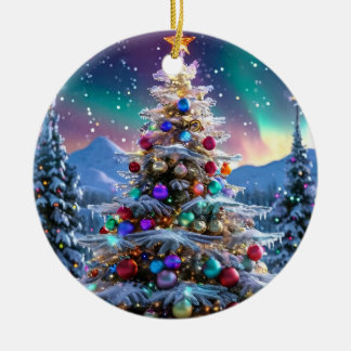 Décoration En Céramique Adorno de Navidad Personalizado de Cerámica Circul