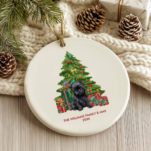 Décoration En Céramique Affenpinscher Chien Noël personnalisé