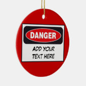 Décoration En Céramique Affichette de porte fait sur commande - DANGER (Droite)