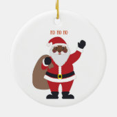 Décoration En Céramique African American Santa  (Dos)