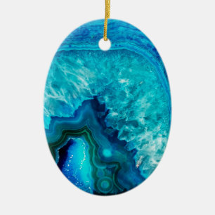Décoration En Céramique Agate moderne en marbre bleu