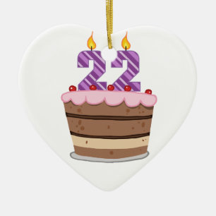 Décoration En Céramique Age 22 on Birthday Cake