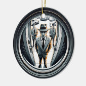 Décoration En Céramique Agents en gris à la porte | Fisheye (Gauche)