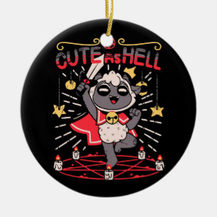 Décoration En Céramique Agneau mignon en enfer