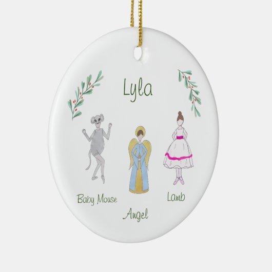 Décoration En Céramique Agneau Nutcracker personnalisable / Souris Bébé / (Droite)