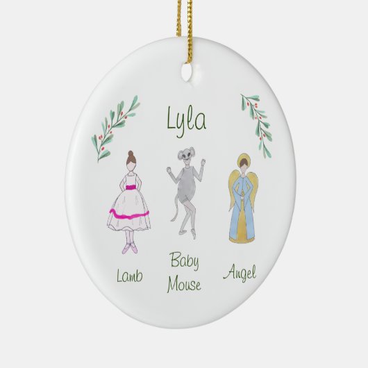 Décoration En Céramique Agneau Nutcracker personnalisable / Souris Bébé /  (Droite)