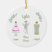 Décoration En Céramique Agneau Nutcracker personnalisable / Souris Bébé /  (Devant)