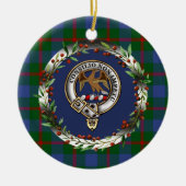Décoration En Céramique Agnew Clan Badge & Tartan Personalized Xmas (Devant)